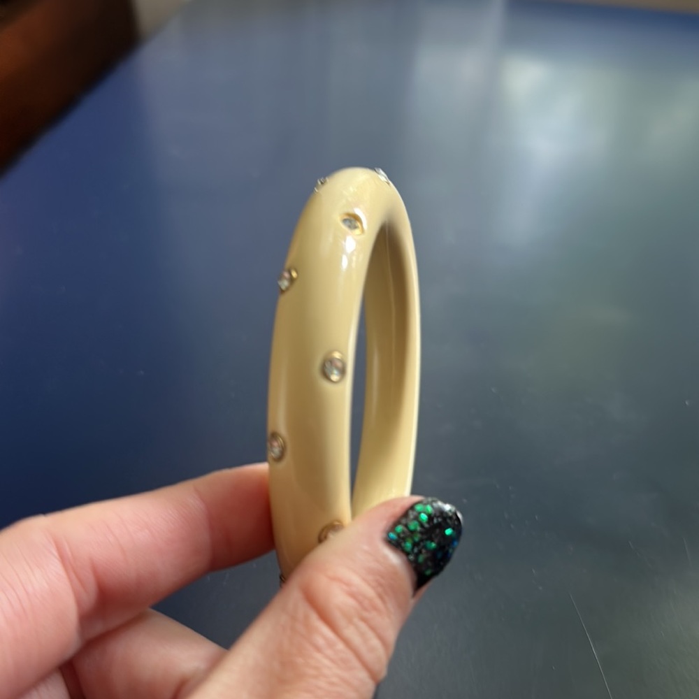 J.Crew Factory Resin and Rhinestone Bangle - Picture 2 of 3